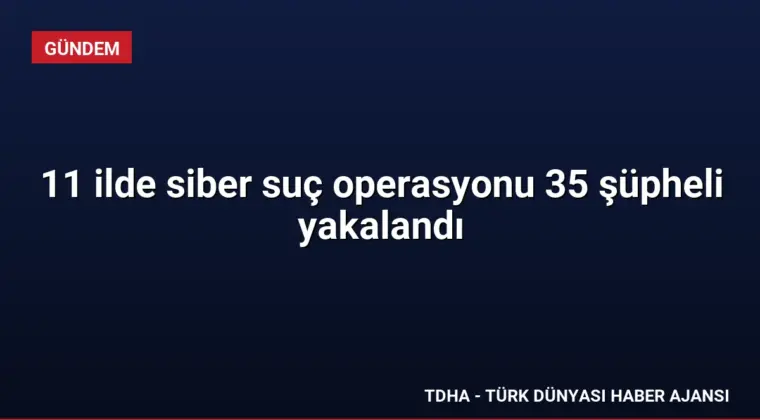 11 ilde siber suç operasyonu 35 şüpheli yakalandı