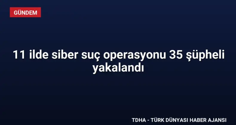 11 ilde siber suç operasyonu 35 şüpheli yakalandı
