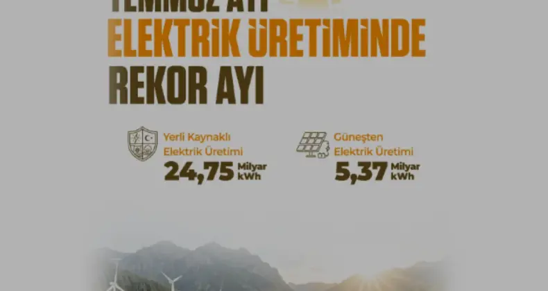 Türkiye Elektrik Üretiminde Temmuz Ayında Çifte Rekor Kırdı