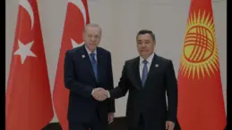 Cumhurbaşkanı Erdoğan Bişkek temasları kapsamında Caparov ile görüştü
