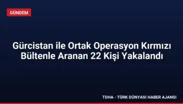 Gürcistan ile Ortak Operasyon Kırmızı Bültenle Aranan 22 Kişi Yakalandı