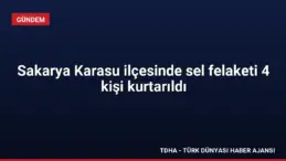 Sakarya Karasu ilçesinde sel felaketi 4 kişi kurtarıldı