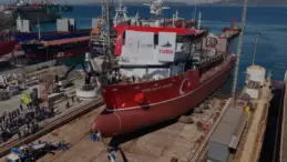 Türkiye İlk Yerli ve Millî Tarama Gemisi UAB Mavi Vatanı Suya İndirdi