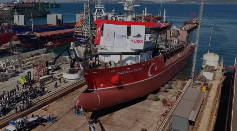 Türkiye İlk Yerli ve Millî Tarama Gemisi UAB Mavi Vatanı Suya İndirdi