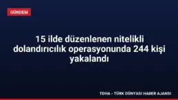15 ilde düzenlenen nitelikli dolandırıcılık operasyonunda 244 kişi yakalandı