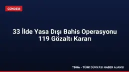 33 İlde Yasa Dışı Bahis Operasyonu 119 Gözaltı Kararı