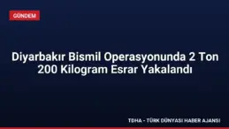 Diyarbakır Bismil Operasyonunda 2 Ton 200 Kilogram Esrar Yakalandı
