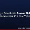Türkiye Genelinde Aranan Şahıslar Uygulamasında 912 Kişi Yakalandı